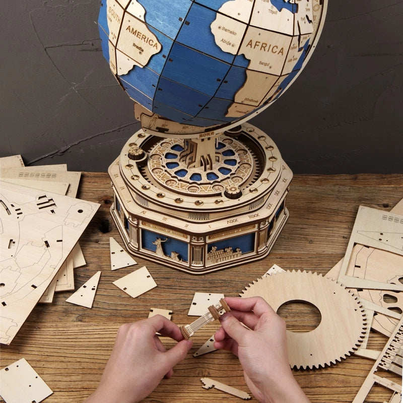 Globe Earth 567pcs 3D Wooden Puzzle Model Kit
