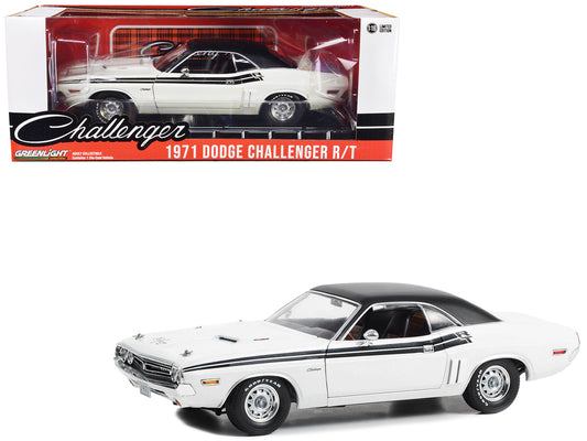 1971 dodge challenger r/ bright with stripes and top 1/18 diecast model car