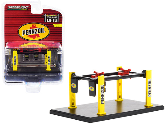 adjustable four-post lift pennzoil and four-post lifts series 1/64 diecast model