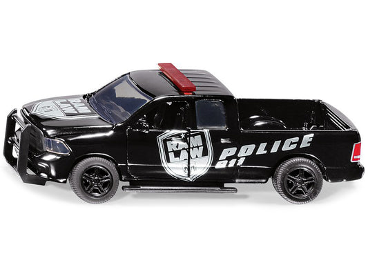 ram 1500 pickup truck police black "raw law" 1/50 diecast model car