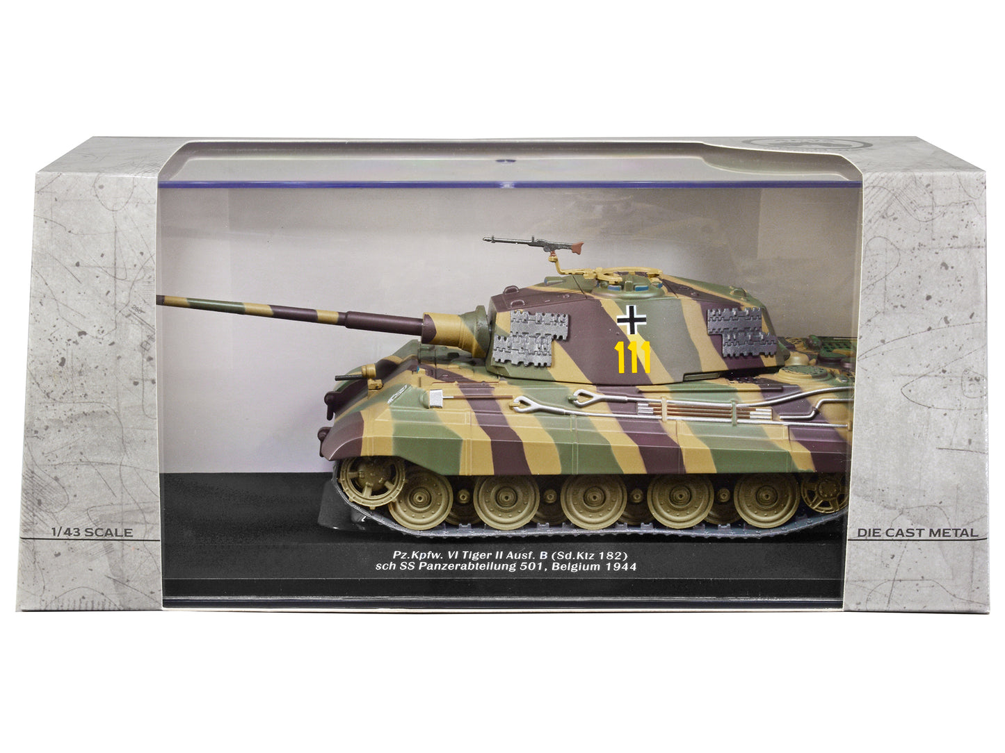 german sd pzkpfw tiger ausf tank 111 panzer 101 belgium 1944 1/43 diecast model