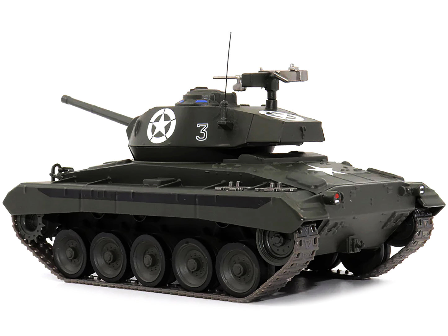 m24 chaffee tank 3 usa 1st armored division italy april 1945 1/43 diecast model