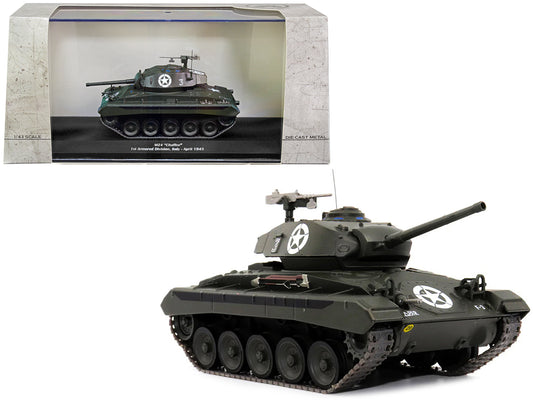 m24 chaffee tank 3 usa 1st armored division italy april 1945 1/43 diecast model