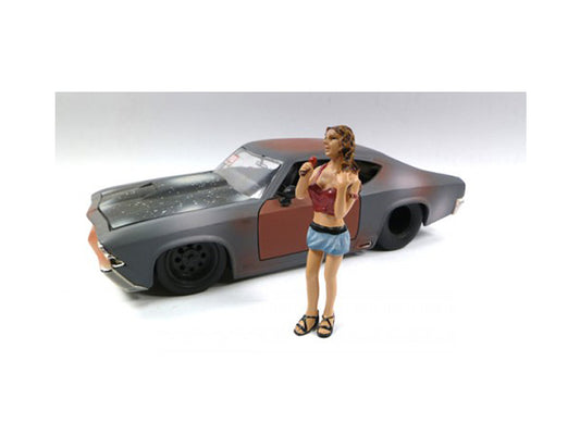 look out girl monica figure for 1:24 scale diecast car models