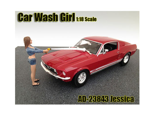 car wash girl jessica figurine for 1/18 scale models