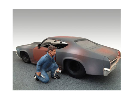 mechanic jerry figurine for 1/24 scale models
