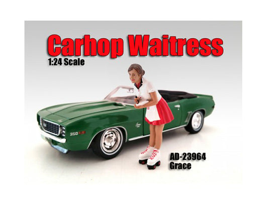 carhop waitress grace figure for 1:24 scale models