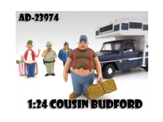 cousin budford \trailer park\" figure for 1:24 scale diecast model cars