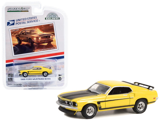 1969 ford mustang boss 302 hood usps states 2022 pony car 1/64 diecast model