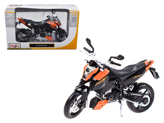 ktm 690 duke orange and black 1/12 diecast motorcycle model