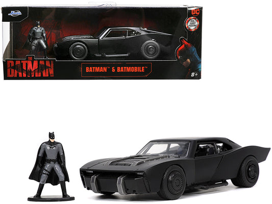 batmobile matt with batman diecast figurine the movie dc comics 1/32 model car
