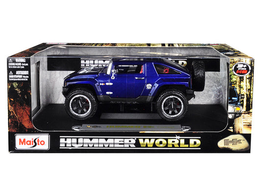 hummer hx concept dark blue metallic \hummer world\" 1/18 diecast model car