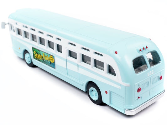 gmc pd-4103 transit bus 152 light blue burlington new jersey 1/87 ho scale model