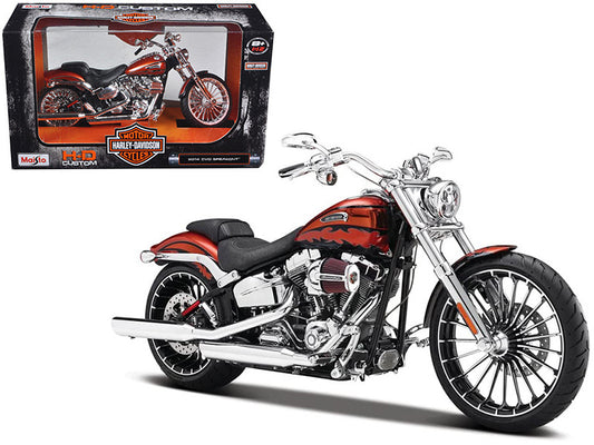 2014 harley davidson cvo breakout orange 1/12 diecast motorcycle model