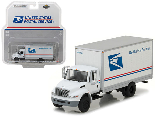 2013 international durastar box truck \united states postal service\" (usps) \"h.d. trucks\" series 9 1/64 diecast model