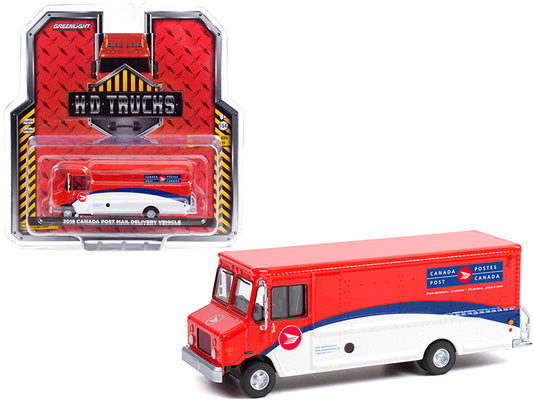 2019 mail delivery vehicle "canada post" red and white with blue stripes "h.d. trucks" series 21 1/64 diecast model