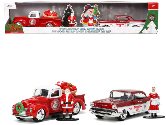 1941 ford pickup truck santas workshop 1957 chevrolet express 25 1/32 model cars