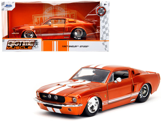1967 ford mustang gt500 candy bigtime 1/24 diecast model car