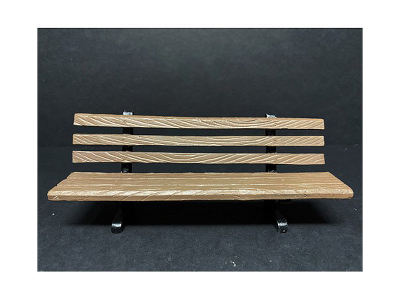 park bench 2 piece accessory set for 1/24 scale models