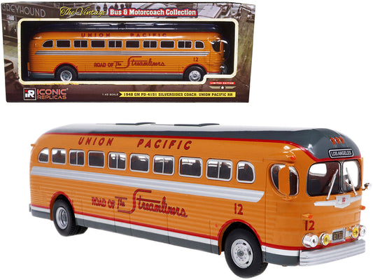 1948 gm pd-4151 silversides coach union pacific steamliners 1/43 diecast model
