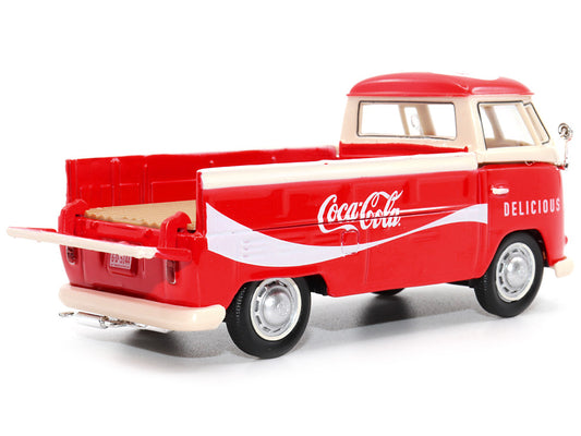 1962 volkswagen t1 pickup truck and refreshing coca-cola 1/43 diecast model car