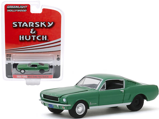 1966 ford mustang fastback green "starsky and hutch" (1975-1979) tv series "hollywood special edition" 1/64 diecast model car