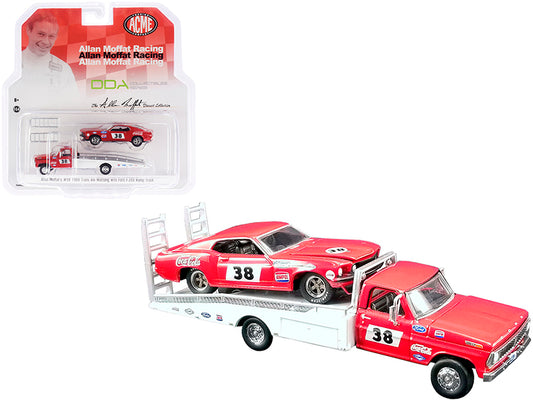 ford -350 ramp truck 38 1969 mustang trans coca-cola 1/64 diecast model cars