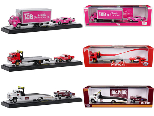 auto haulers "3 sodas" set of 3 pieces release 15 limited edition to 8400 pieces worldwide 1/64 diecast model cars
