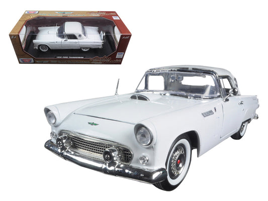 1956 ford thunderbird white \timeless classics\" 1/18 diecast model car