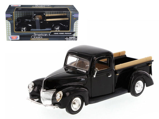 1940 ford pickup truck black 1/24 diecast model car