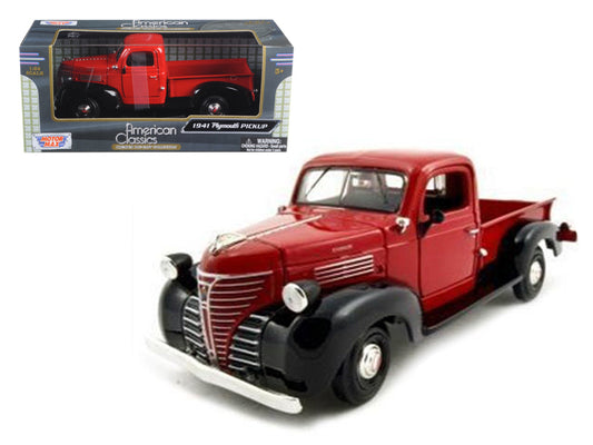 1941 plymouth pickup red 1/24 diecast model car
