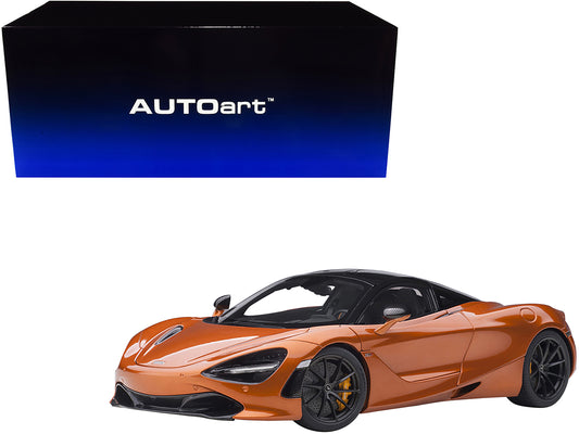 mclaren 720s azores metallic with top and carbon accents 1/18 model car