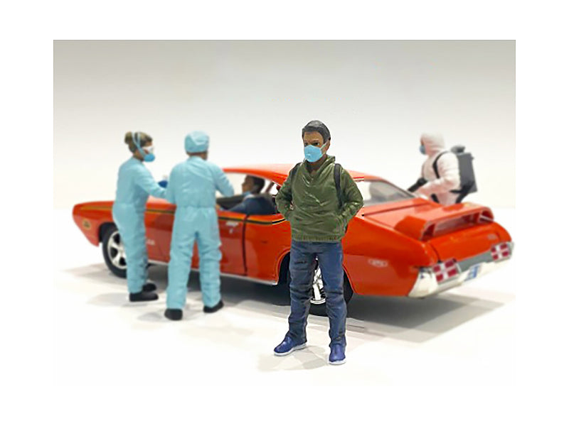 hazmat crew figurine v for 1/18 scale models