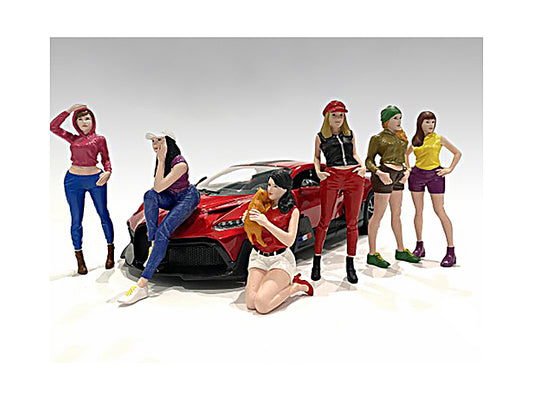 "girls night out" 6 piece figurine set for 1/18 scale models