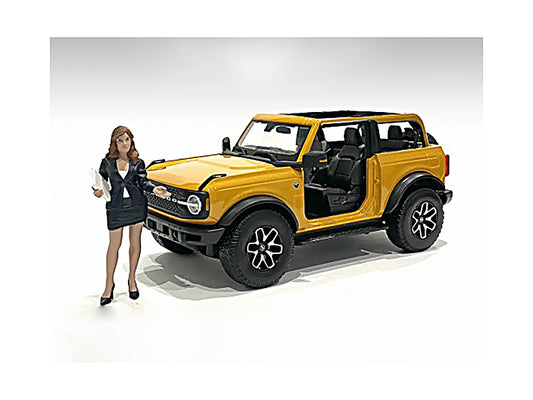 "the dealership" female salesperson figurine for 1/18 scale models