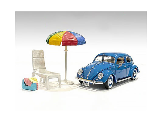 beach girls accessories chair and umbrella duffle bag for 1/18 scale models