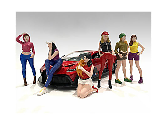 "girls night out" 6 piece figurine set for 1/24 scale models