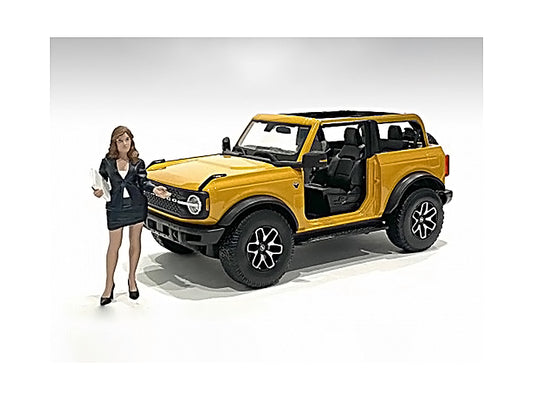 "the dealership" female salesperson figurine for 1/24 scale models