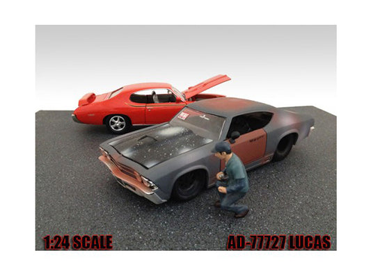 mechanic lucas figure for 1:24 diecast model cars