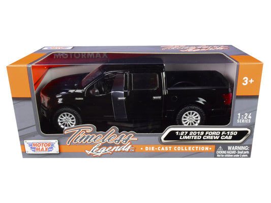 2019 ford f-150 limited crew cab pickup truck black 1/24-1/27 diecast model car
