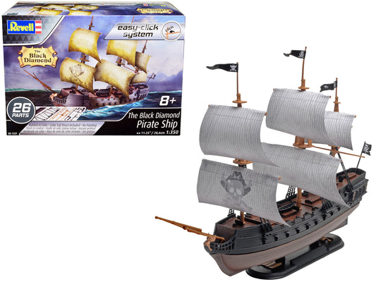 level 2 easy-click model kit "the black diamond" pirate ship 1/350 scale model