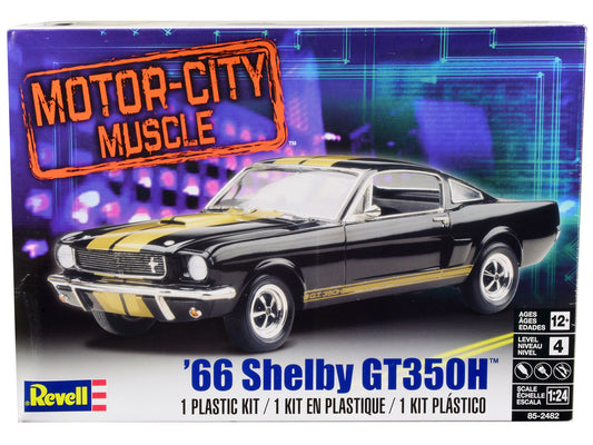 level 4 model kit shelby mustang gt350h "motor-city muscle" 1/24 scale model car