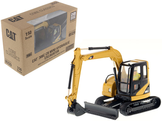 cat caterpillar 308c cr excavator with operator "core classics series" 1/50 diecast model