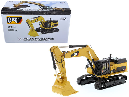 cat 374d hydraulic excavator with operator high line series 1/50 diecast model