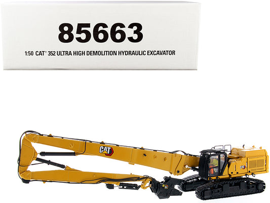 cat 352 ultra demolition excavator two interchangeable booms 1/50 diecast model