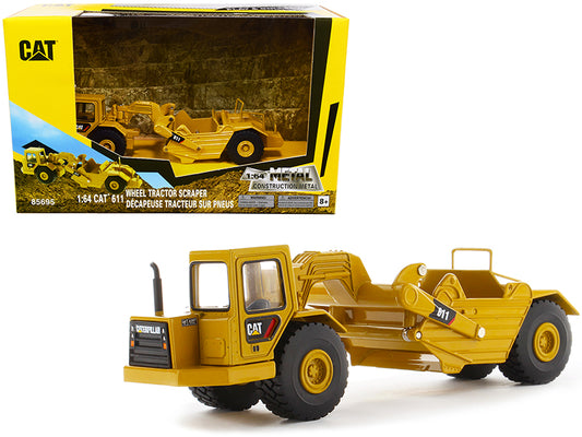 cat caterpillar 611 wheel tractor scraper "play & collect!" series 1/64 diecast model