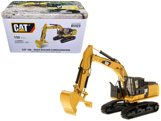 cat 568 gf road builder with operator high line series 1/50 diecast model