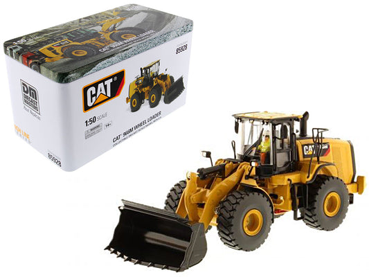 cat 966m wheel loader with operator high line series 1/50 diecast model 