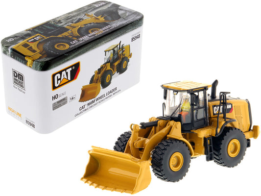 cat 966m wheel loader with operator high line series 1/87 ho scale diecast model