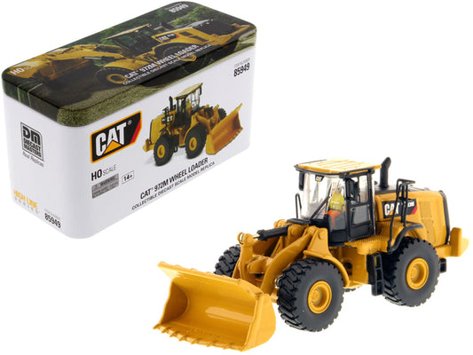 cat 972m wheel loader with operator high line series 1/87 ho scale diecast model